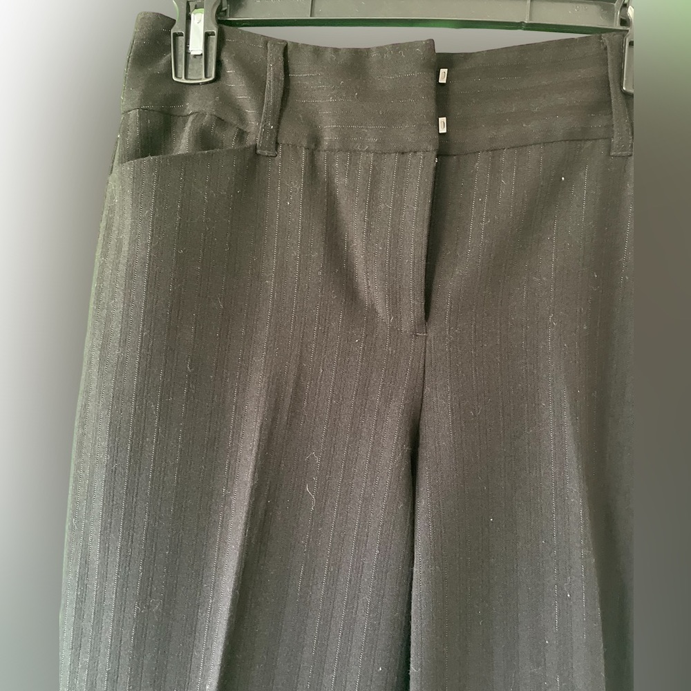 Long straight leg pants with glitter strips